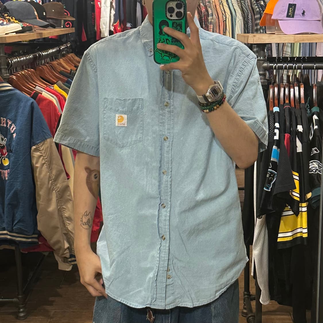 [HI] 칼하트 반팔 데님셔츠 상품이미지1