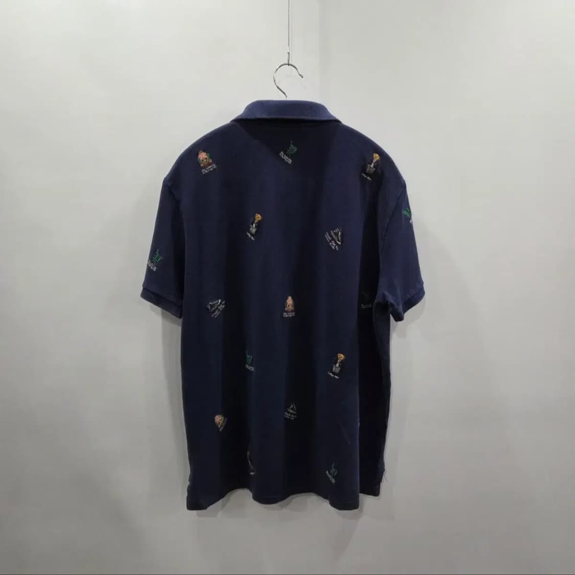 폴로랄프로렌 피케 카라 멀티자수 반팔티 네이비 L 상품이미지4