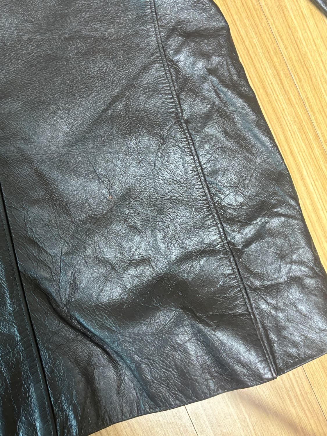 f collection 딥브라운 소가죽 버튼 레더자켓 상품이미지7