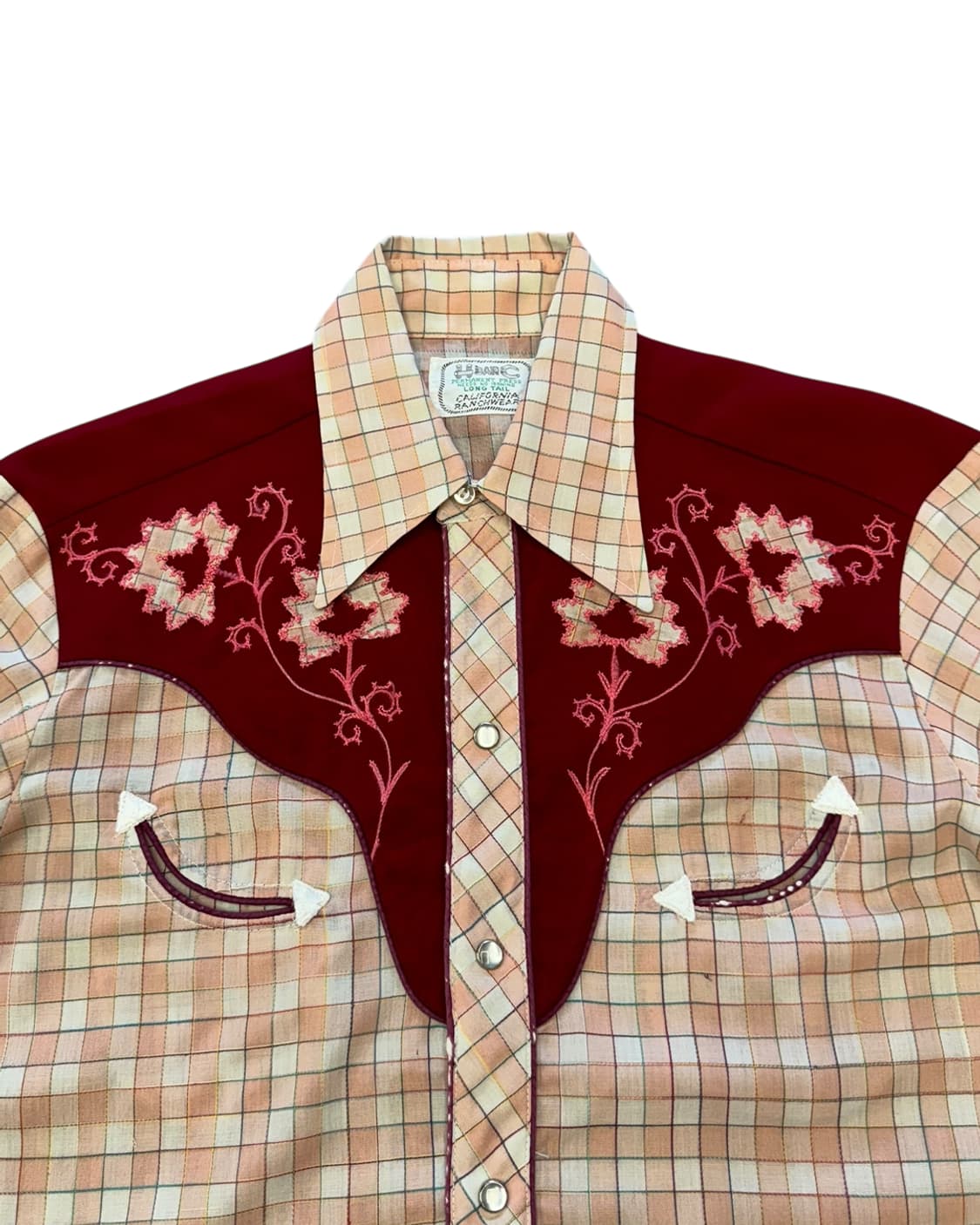 아메리칸 빈티지 엠브로이더리 체크 웨스턴 셔츠 상품이미지5