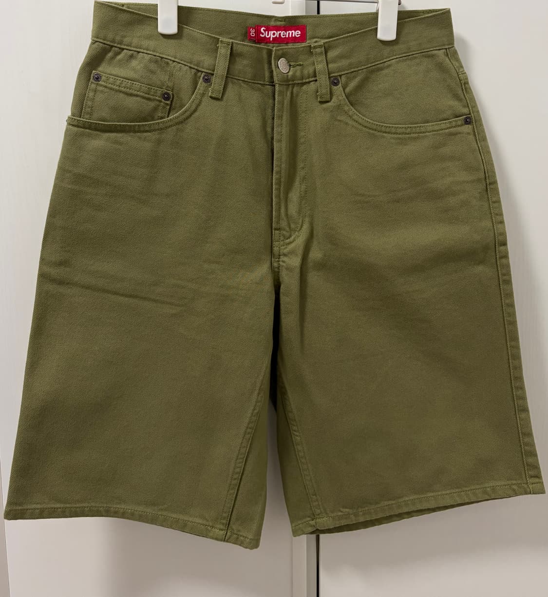 Supreme ' Baggy Denim Short Olive 상품이미지2
