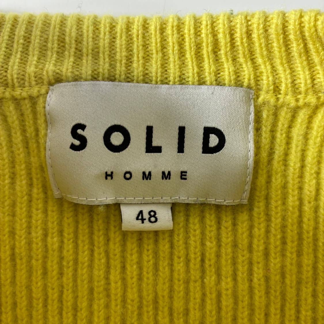 Solid homme  솔리드옴므 울 캐시미어 옐로우 니트   상품이미지5