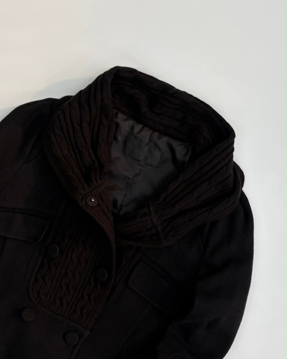 [55] 시스템 한섬 SYSTEM 케이블 니트 레이어드 울 자켓 상품이미지3