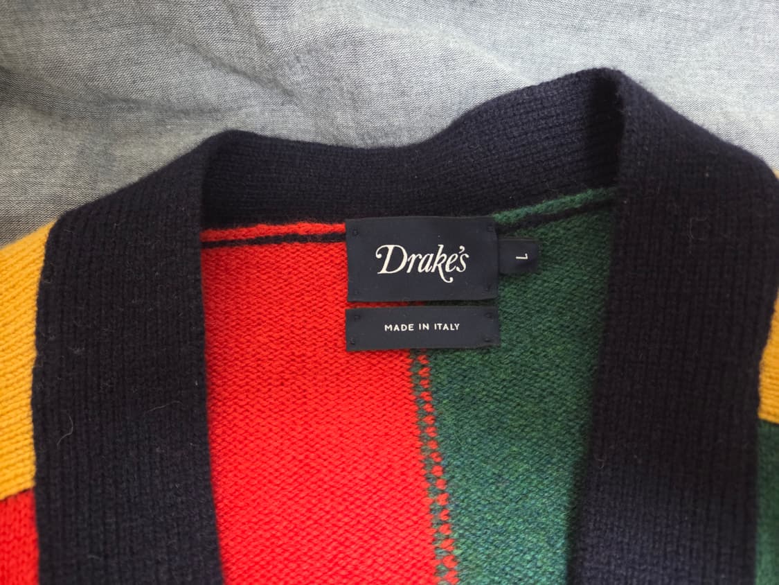 드레익스 멀티 패치워크 램스울 가디건 L 사이즈 상품이미지5