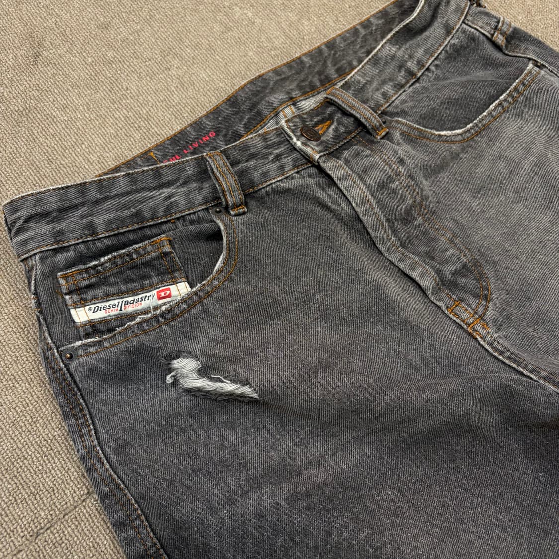 Diesel D rise 디스트레스드 와이드 진  상품이미지2