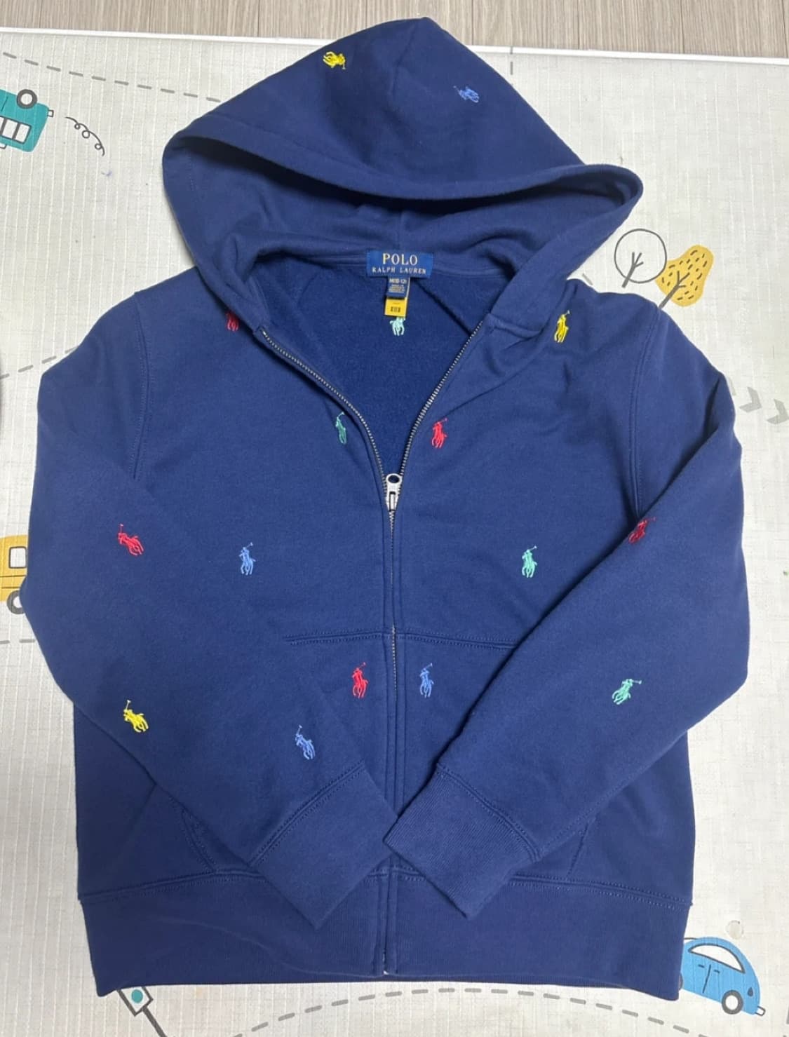 정품 폴로랄프로렌  네이비 컬러포니 후드집업 M (여성 44) 상품이미지1