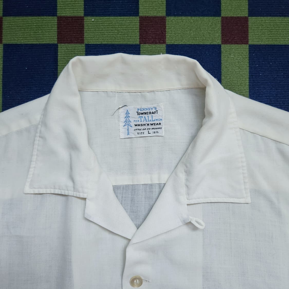 60s JC Penney 타운크래프트 오픈카라 셔츠(USAmade) 상품이미지5