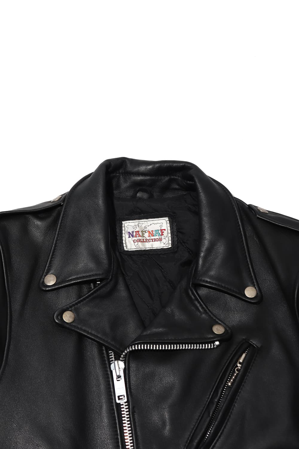 NAF NAF 90s 카우레더 라이더 재킷 women Free 상품이미지3