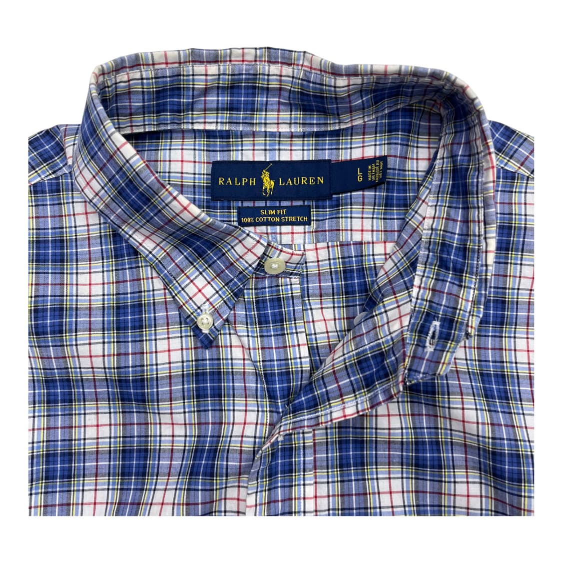 폴로 랄프로렌 레드포니 네이비체크 셔츠 L 상품이미지5