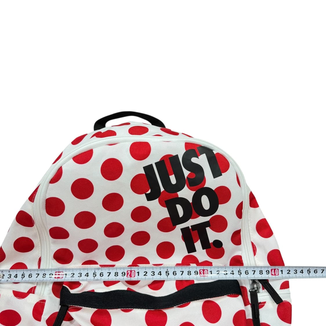 나이키 빈티지 모리걸 도트 땡땡이 폴카 패턴 백팩 가방 화이트 레드 상품이미지6