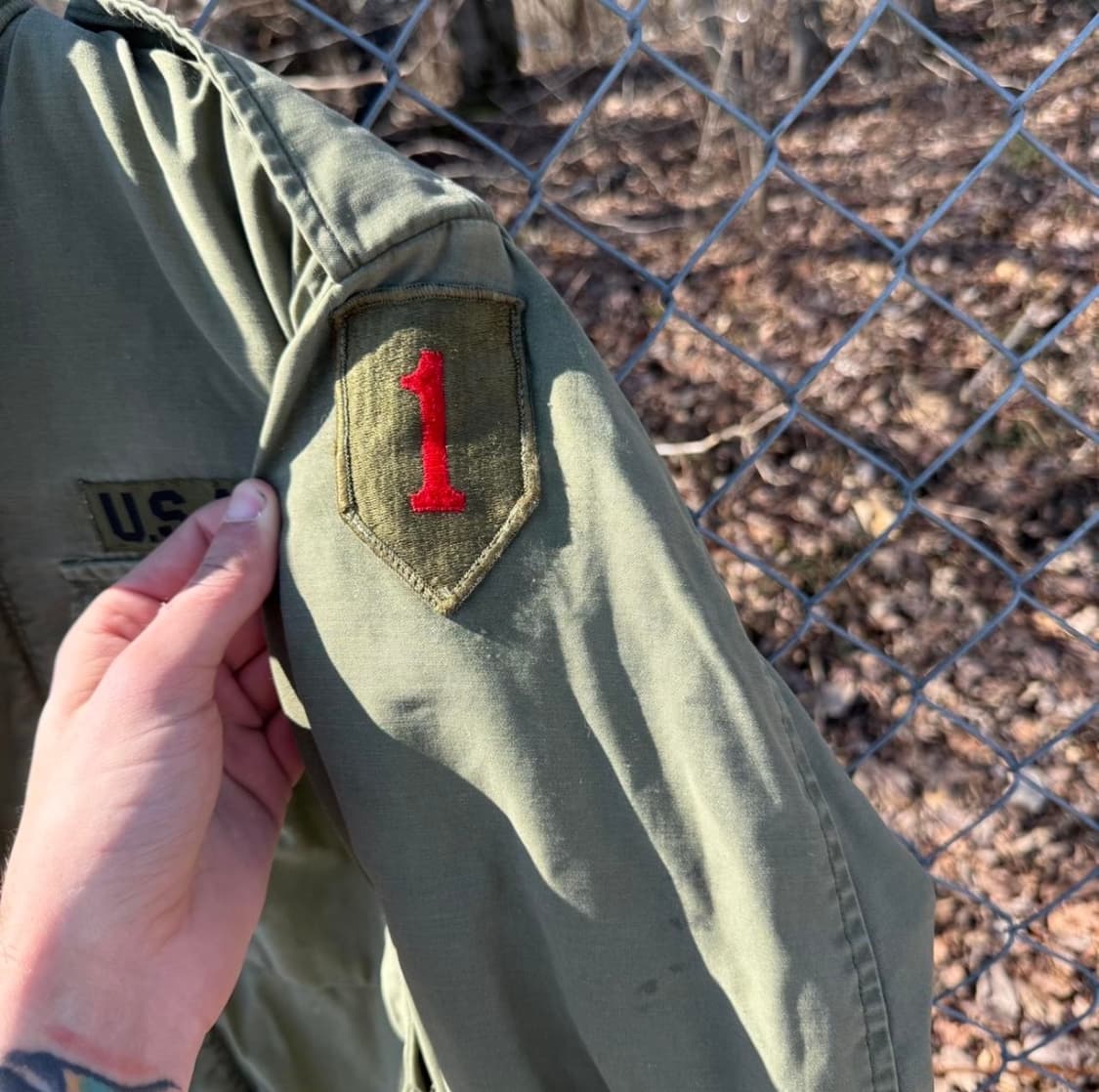 60s M65 2세대 오리지날 1보병사단 필드 자켓 L 상품이미지3