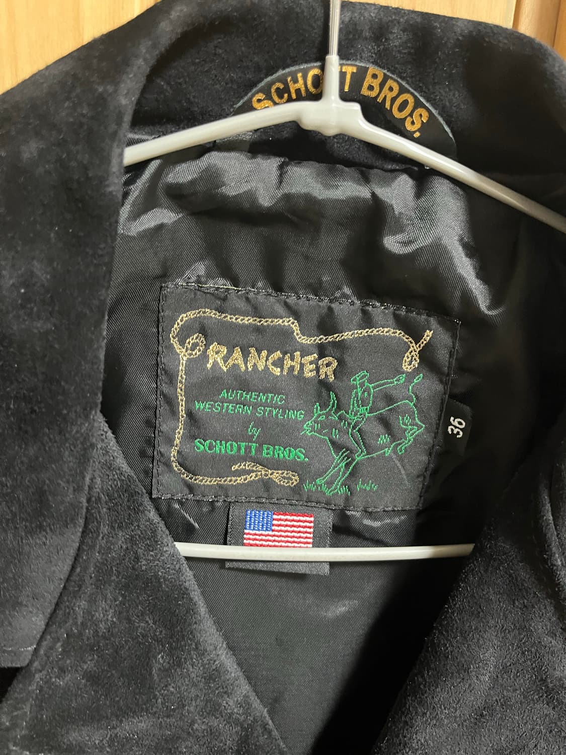 Schott 쇼트 프린지 스웨이드 자켓 블랙 36 상품이미지2