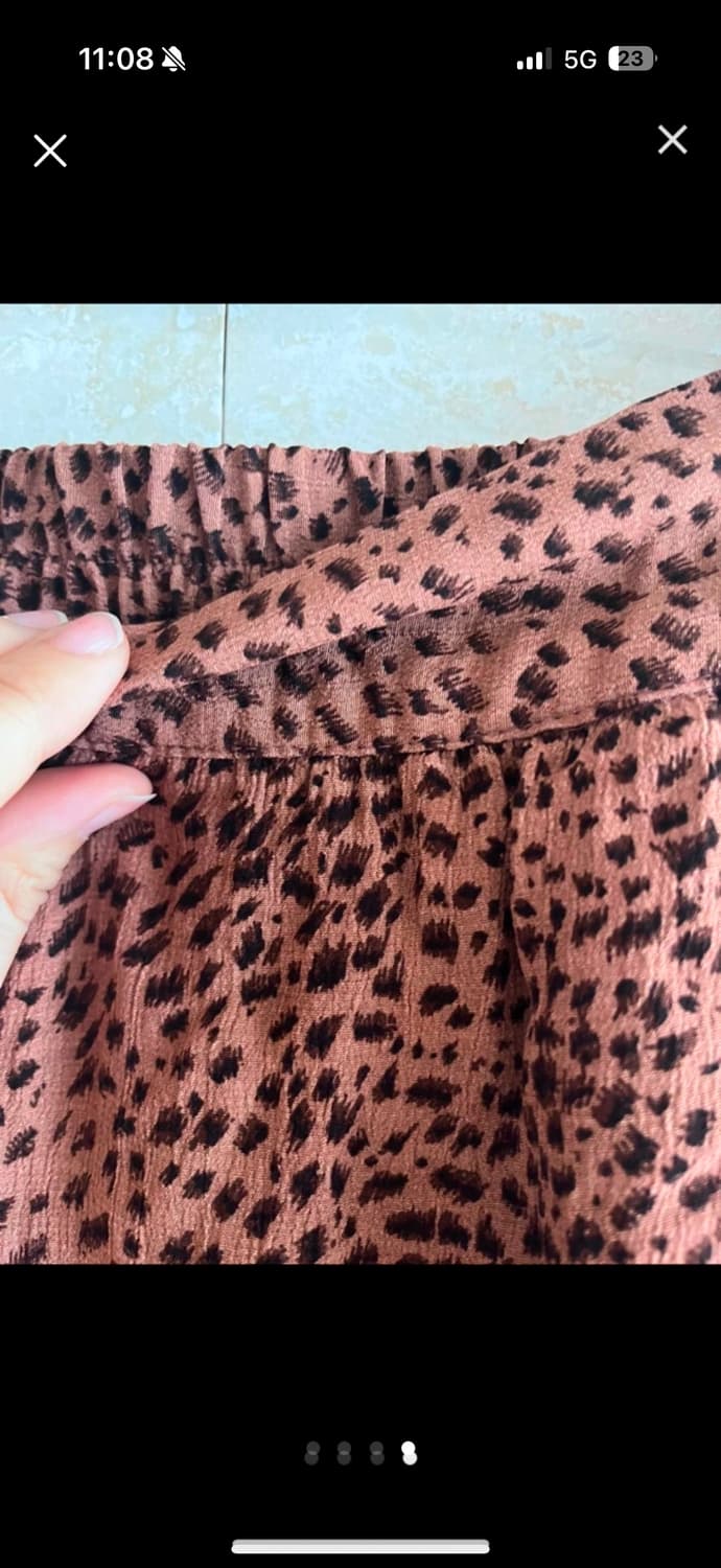 1회 착용) 핑크 호피 스커트 상품이미지4