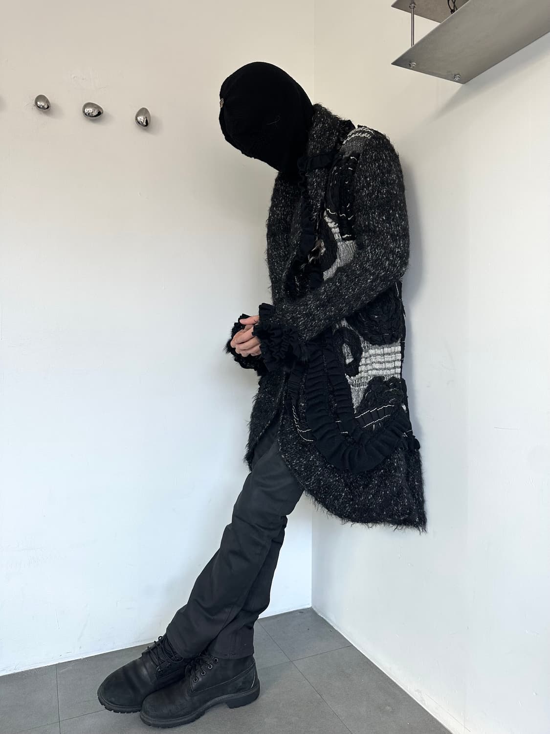 Tricot chic 이탈리 퍼 트리밍 패치 울 코트 상품이미지2