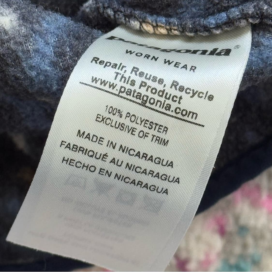 11FW 파타고니아 신칠라 스냅-T 플리스 네이비 에스닉 패턴 상품이미지4