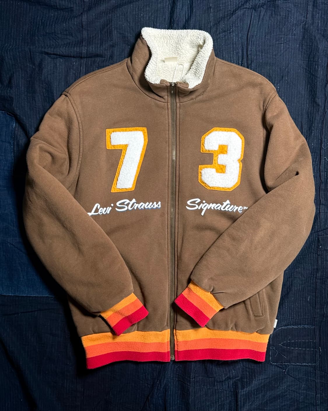 00‘s 리바이스 시그니처 넘버링 셰르파 라인 집업 자켓 L 상품이미지1