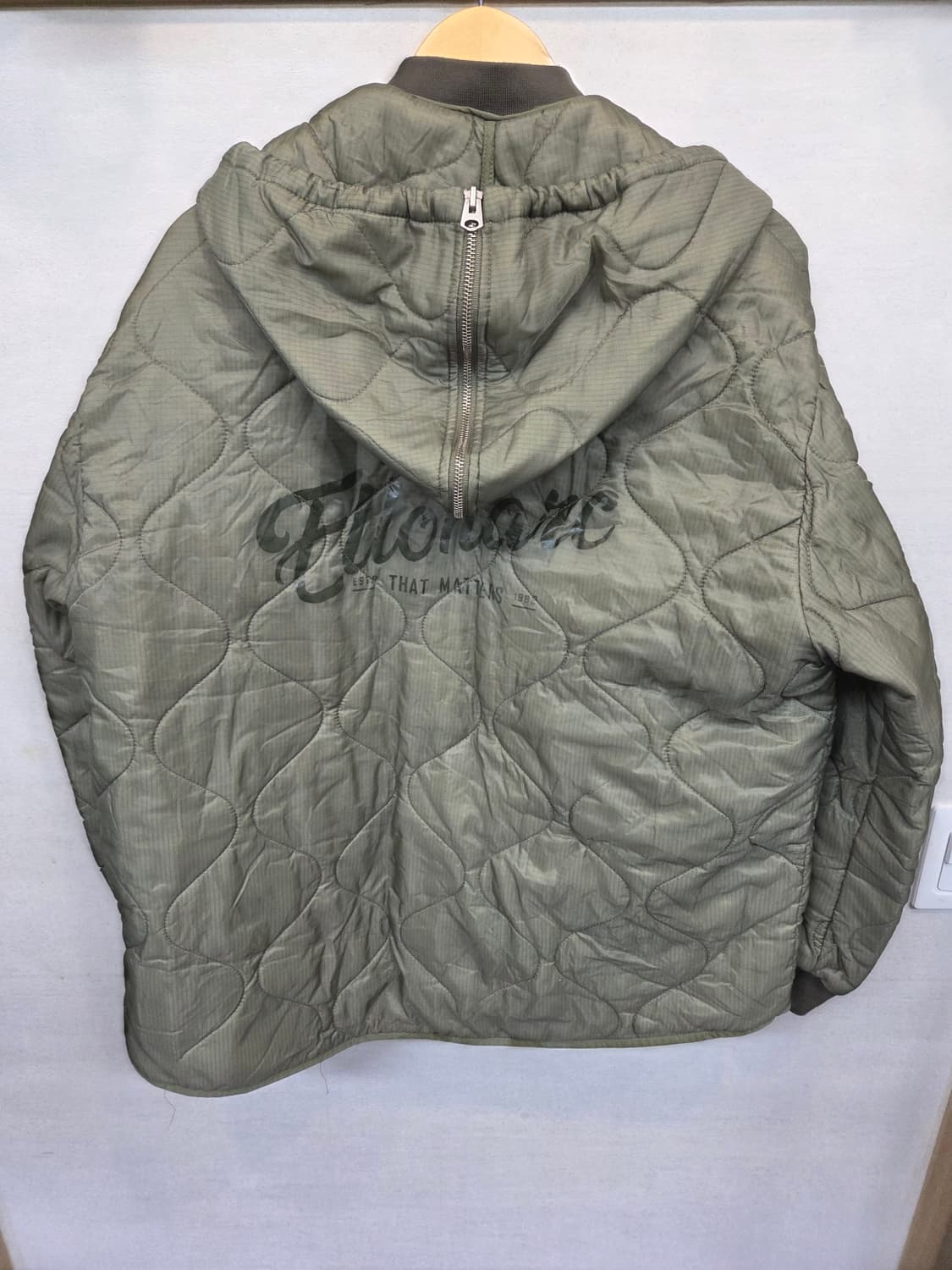 빈티지 퀄팅 깔깔이 누빔 후드자켓 xl 상품이미지2