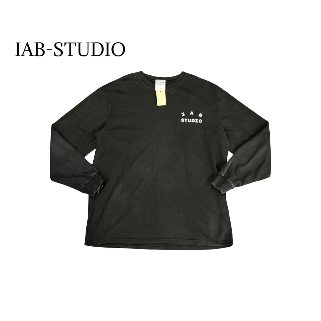 (100) IAB-STUDIO 긴팔 티셔츠 블랙 상품이미지1