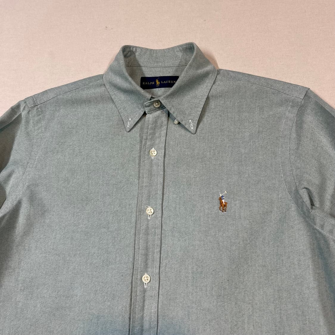 M) 폴로 랄프로렌 옥스포드 셔츠 민트 그린 상품이미지3