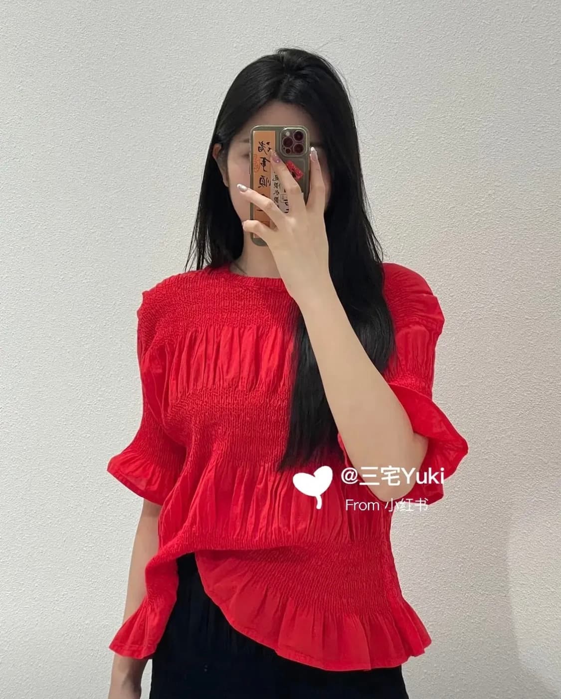 미이세이미야케 슈링크 탑 레드 플리츠플리즈 상품이미지1