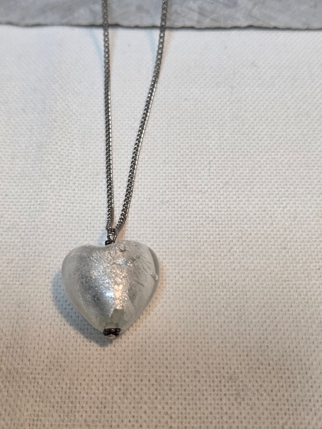 유럽 수공 실버포일 하트 글라스 빈티지목걸이  상품이미지8