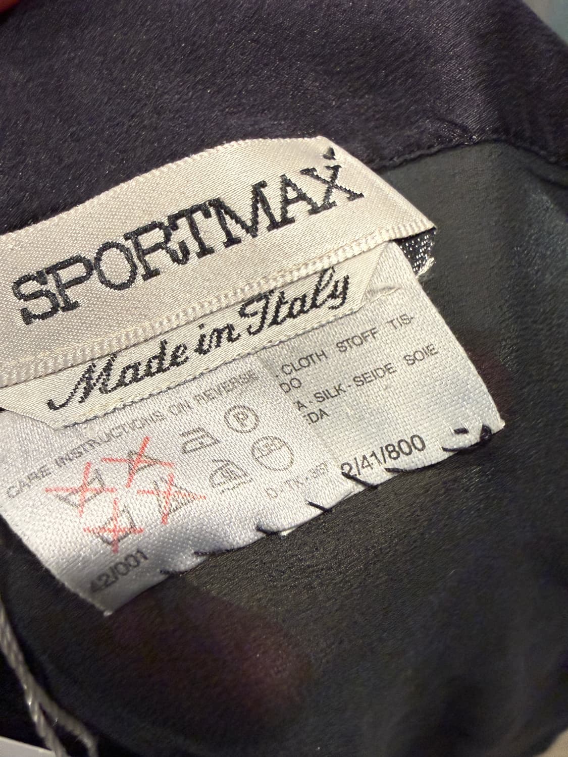 스포트막스 실크 시스루 보더 스카프 차콜 상품이미지6