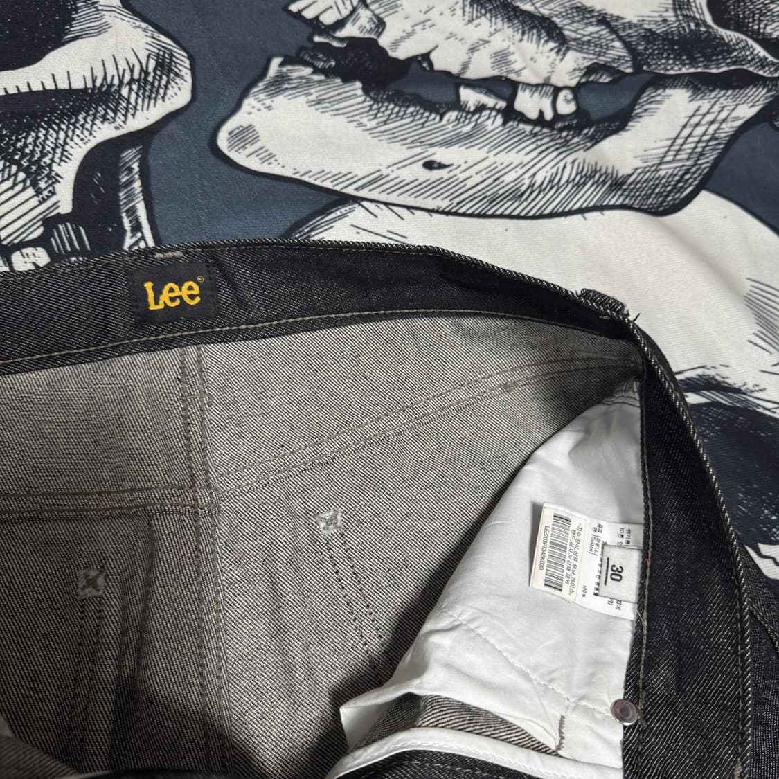 Lee 흑청 생지데님 와이드핏 30사이즈  상품이미지5