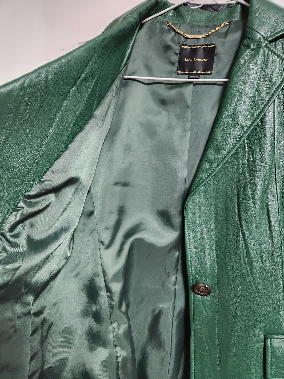 블루페페 녹색 양가죽자켓 88-98-160 상품이미지4