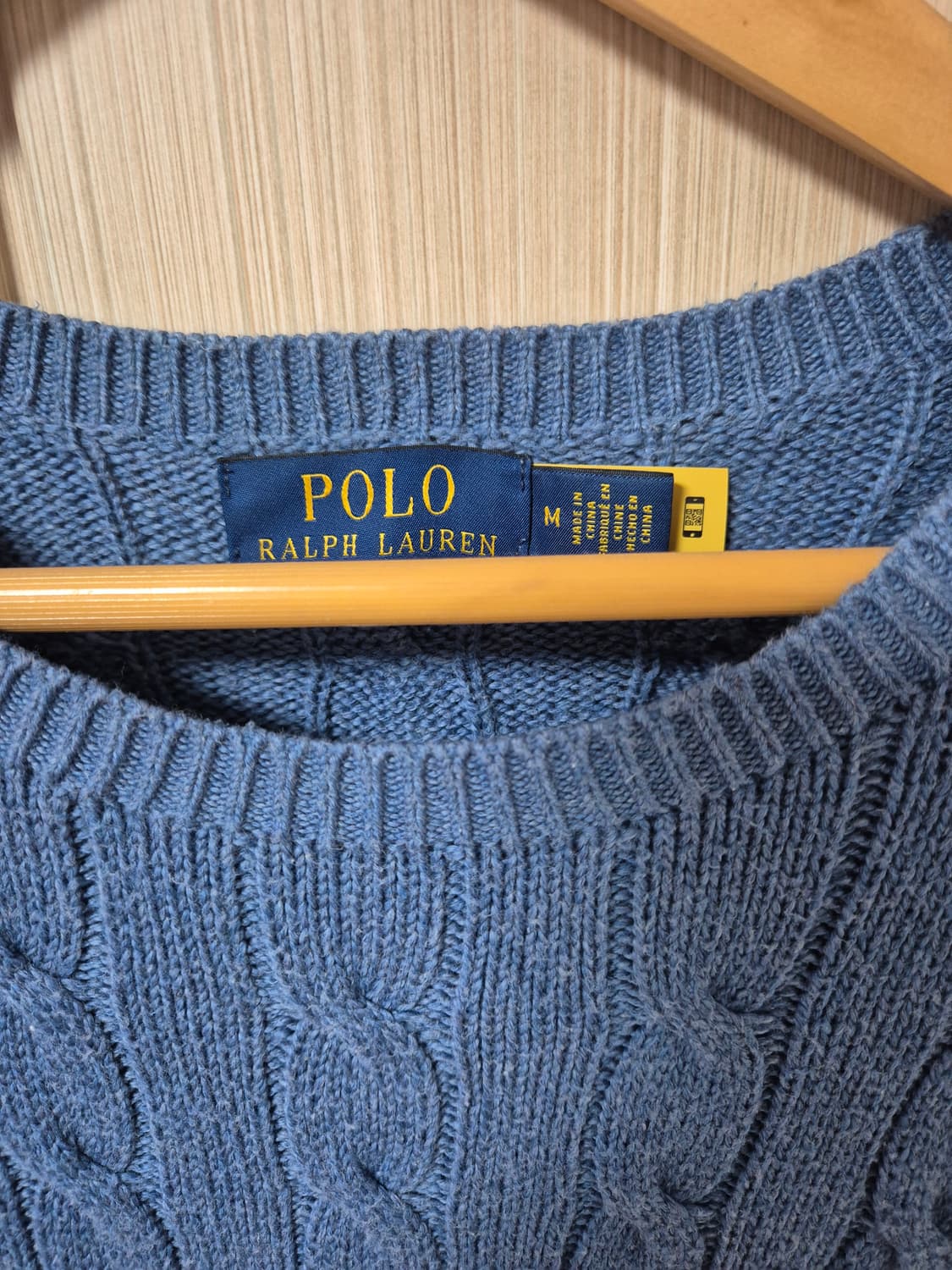 폴로랄프로렌 케이블반팔니트 블루 M 상품이미지2