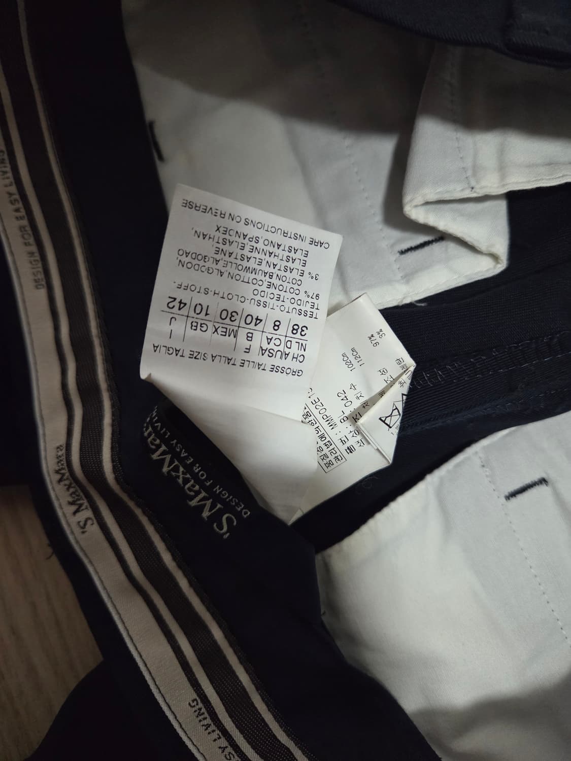 막스마라 네이비 롤업 면바지 34 상품이미지2