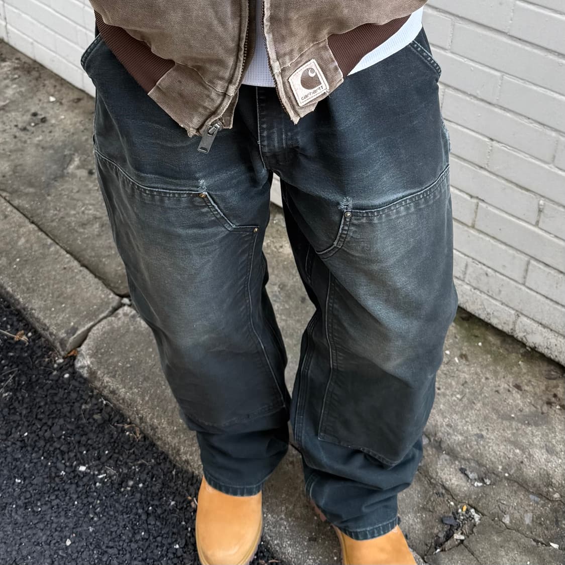 OG 칼하트 더블니 B01 BLK 38x30 상품이미지1