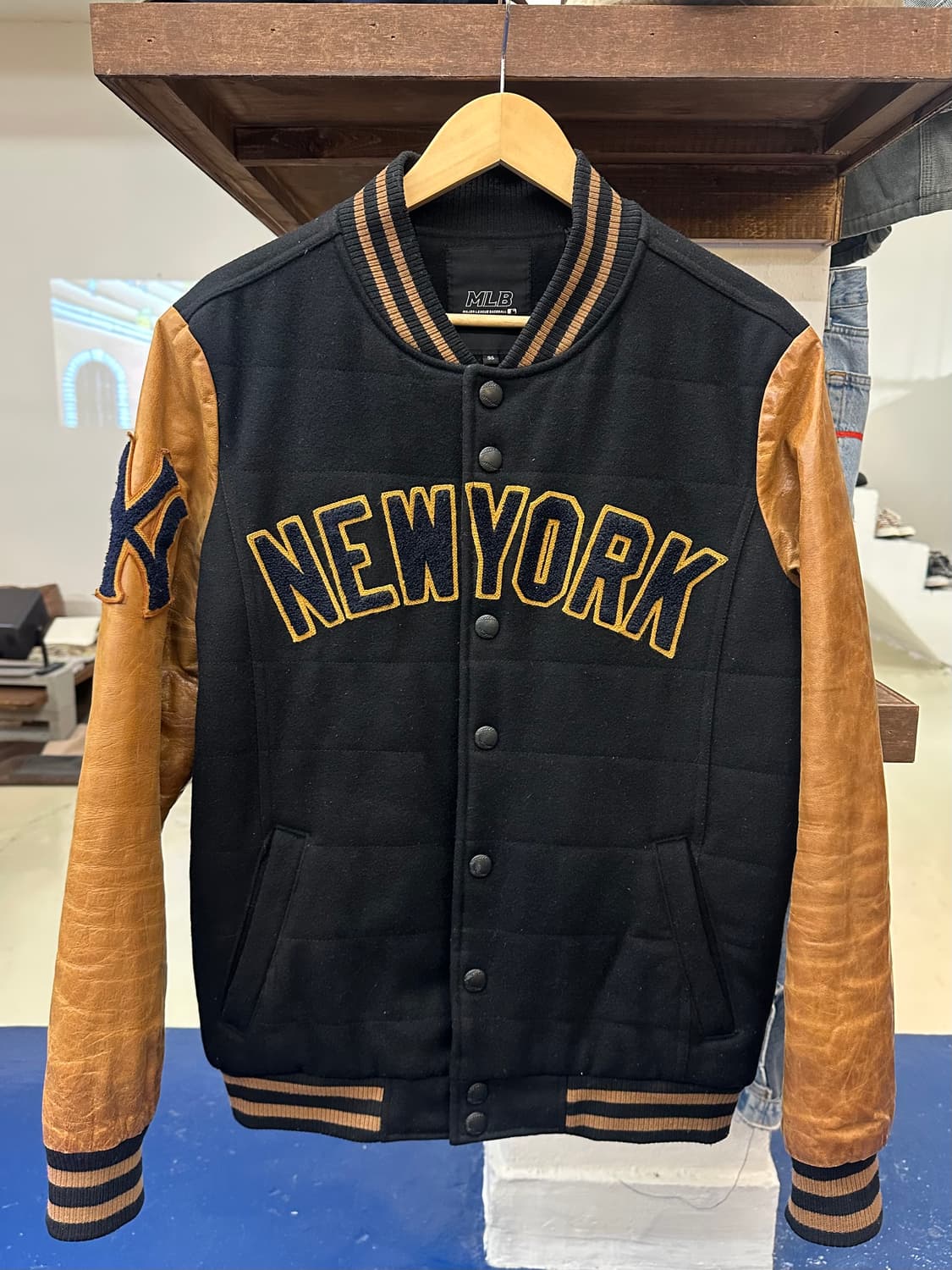 Mlb 엠엘비 소가죽 바시티 자켓 상품이미지3