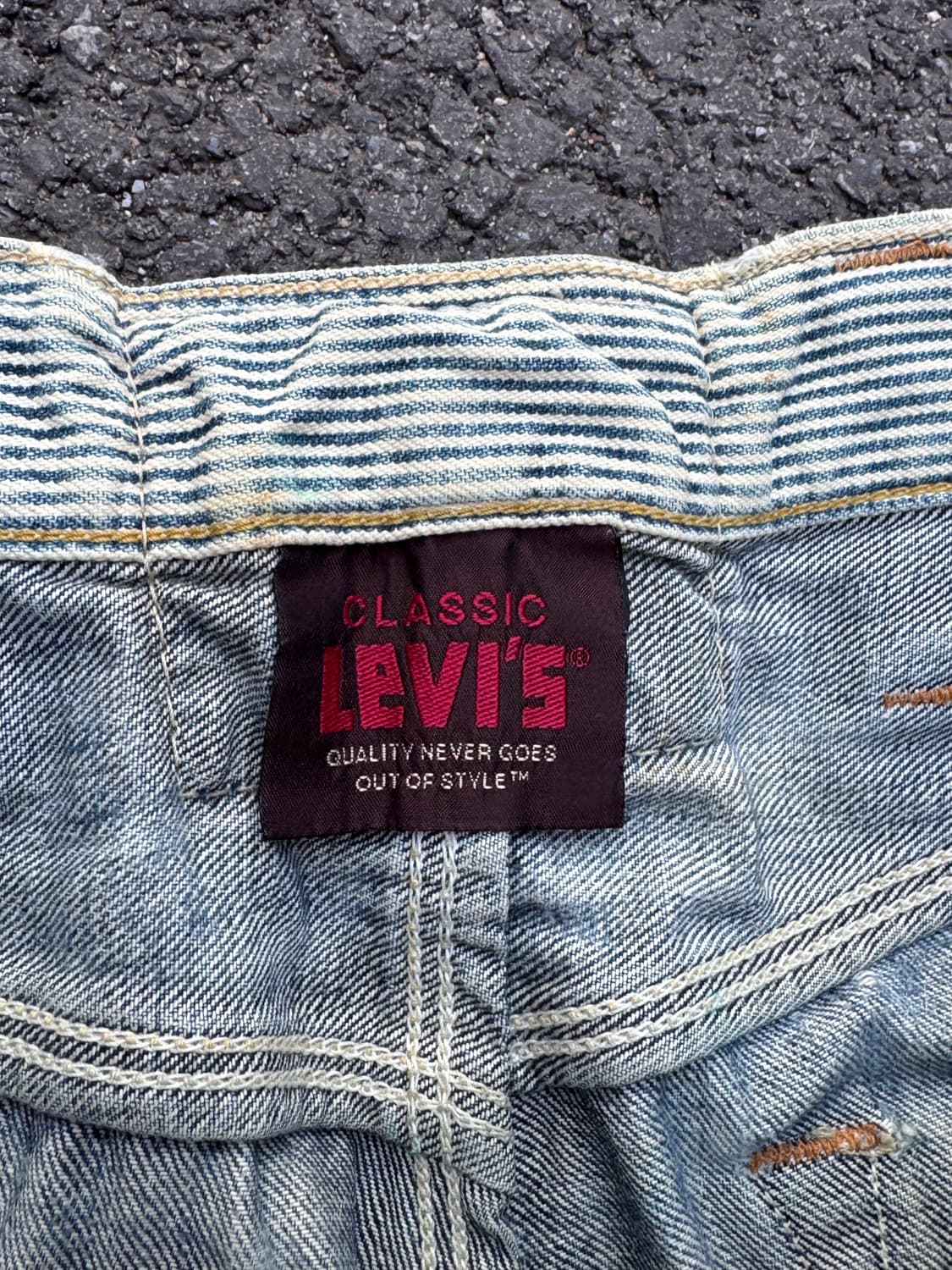 90s 리바이스 503 페이딩 신치백 데님팬츠 상품이미지5