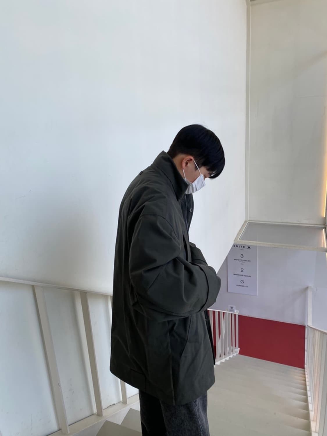 우영미 22FW 코듀라 오버핏 점퍼 (그레이, 50 / 105-110) 상품이미지8