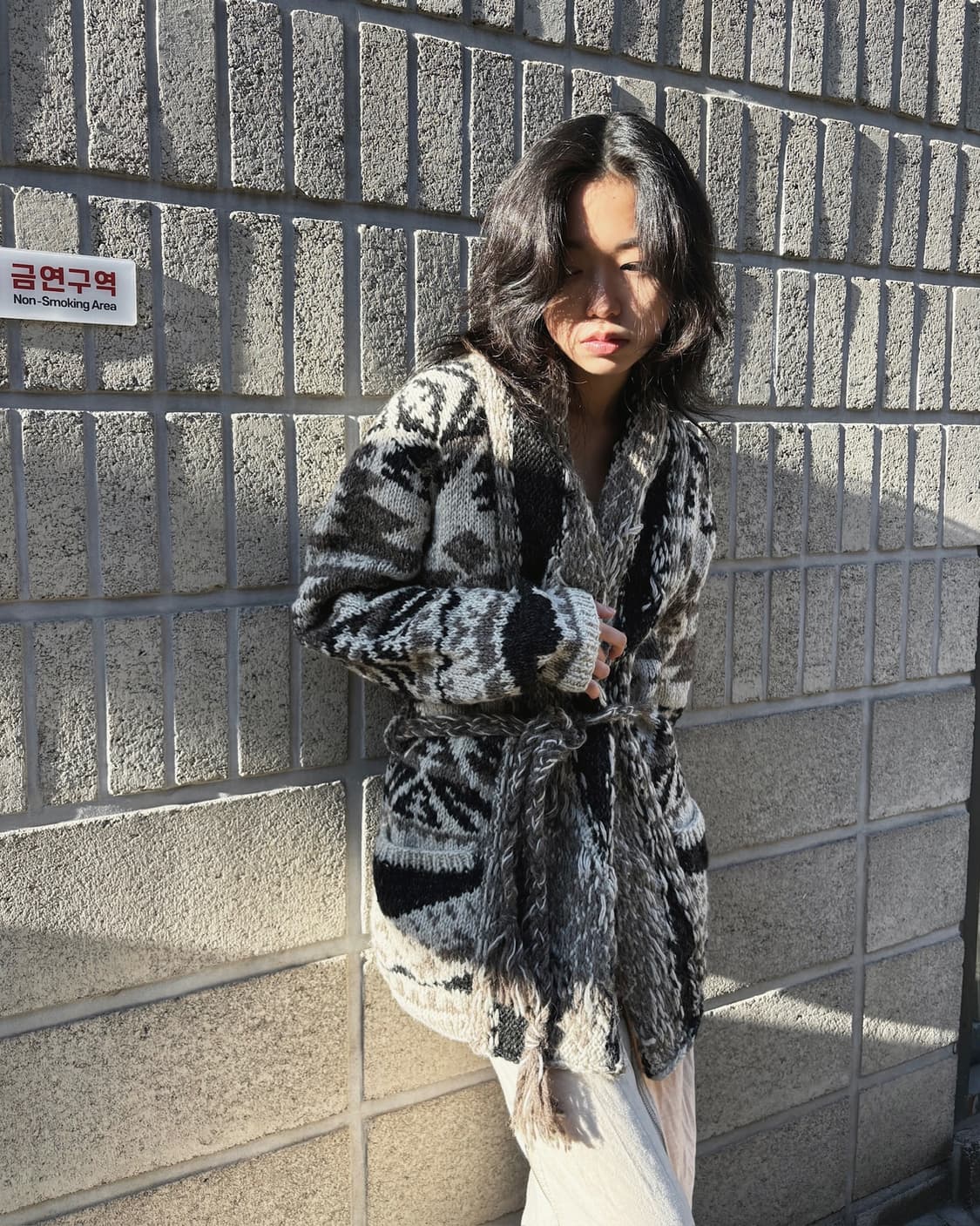 GOA 스트랩 디테일 코위찬 가디건 상품이미지3