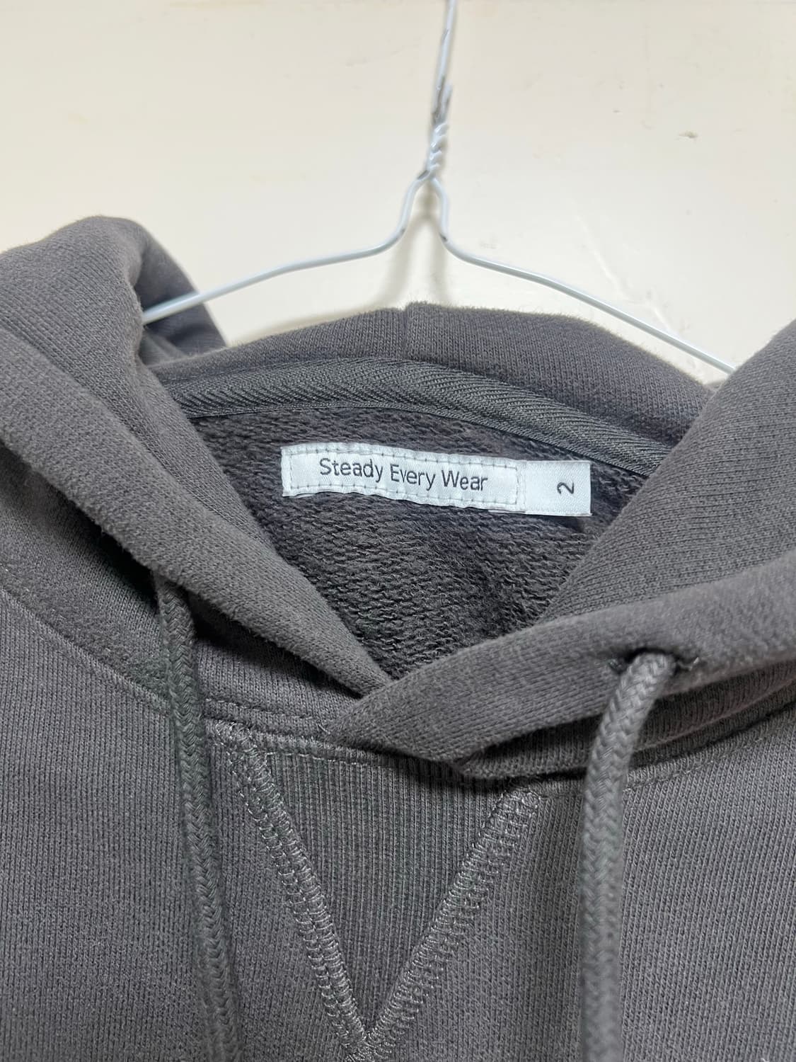 스테디에브리웨어 릴렉스드 기모 후디 다크그레이 2사이즈 상품이미지2