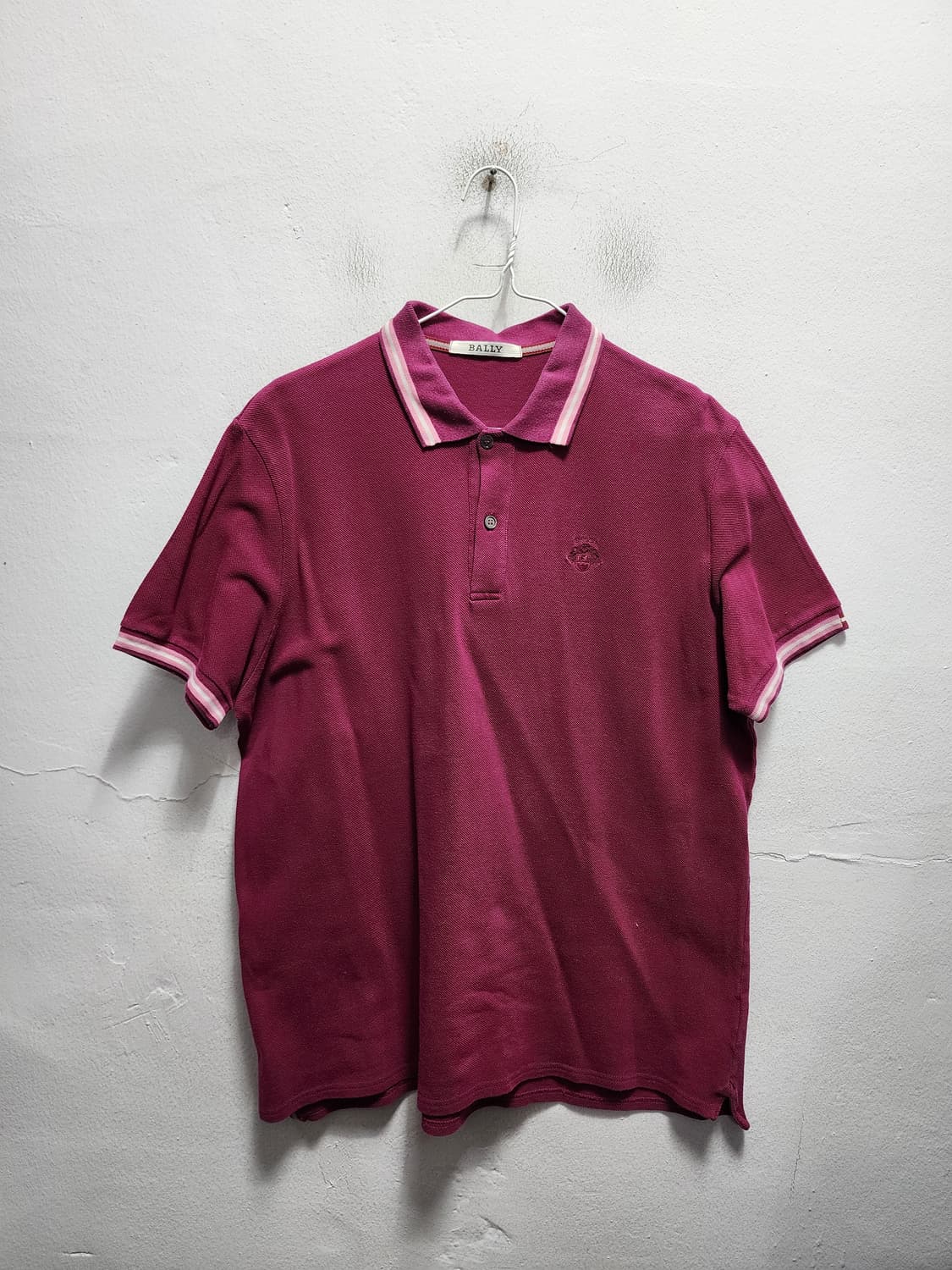 BALLY 발리 와인색 반팔 폴로티 상품이미지1