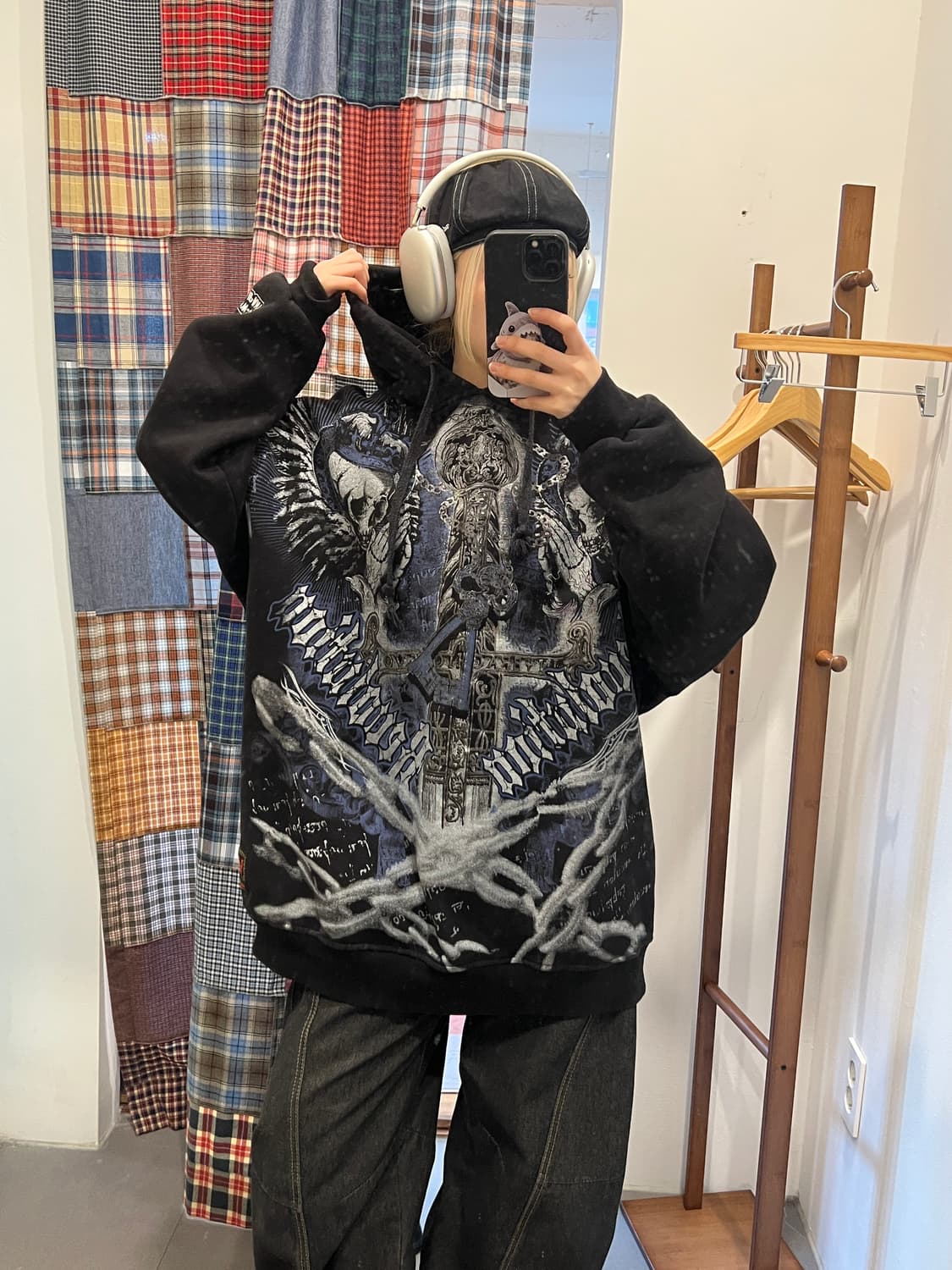 스켈레톤 펑크 후드티 상품이미지3