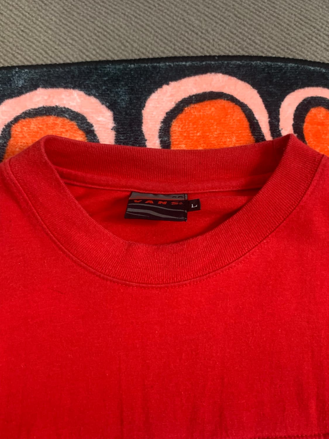 [L]90s VANS 레드 반팔 상품이미지5