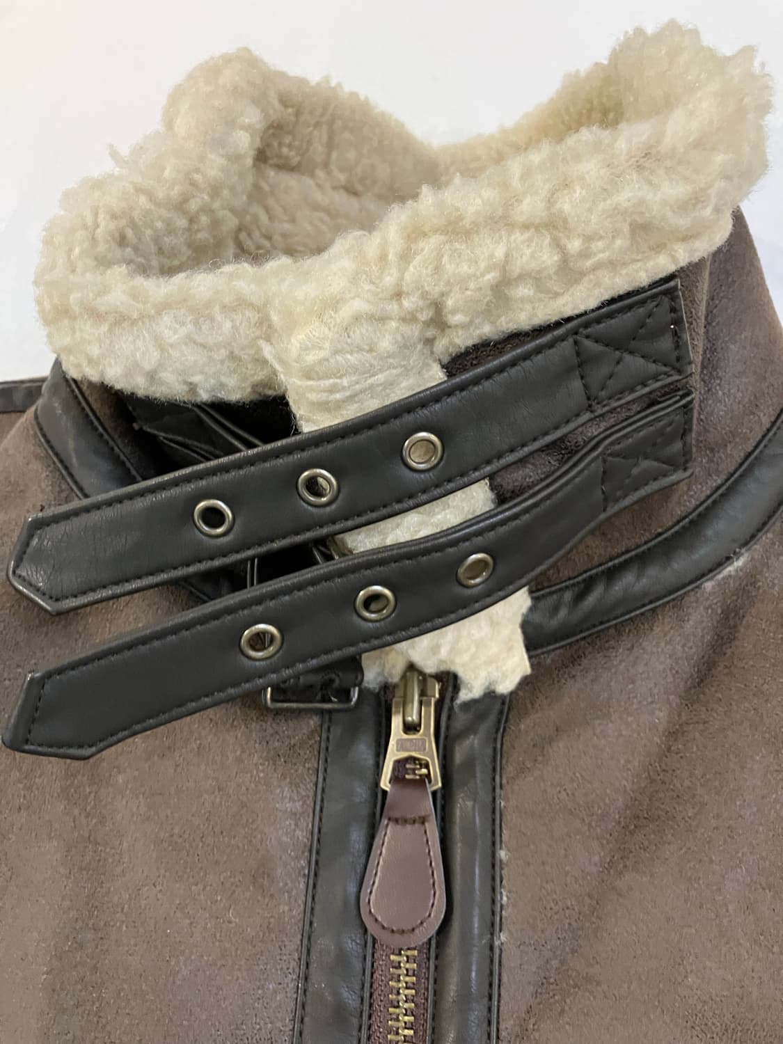 알파인더스트리 B-3 무스탕 자켓 브라운 상품이미지3