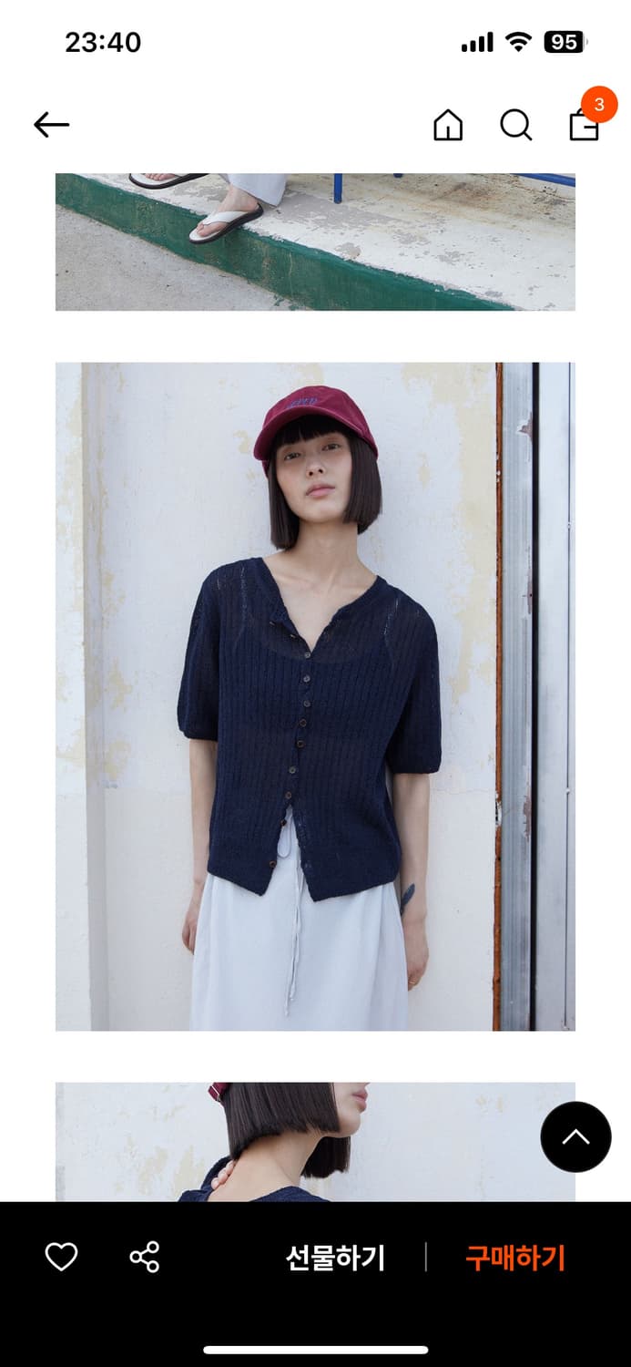 모노크롬 dozen round cardigan 새제품 상품이미지2