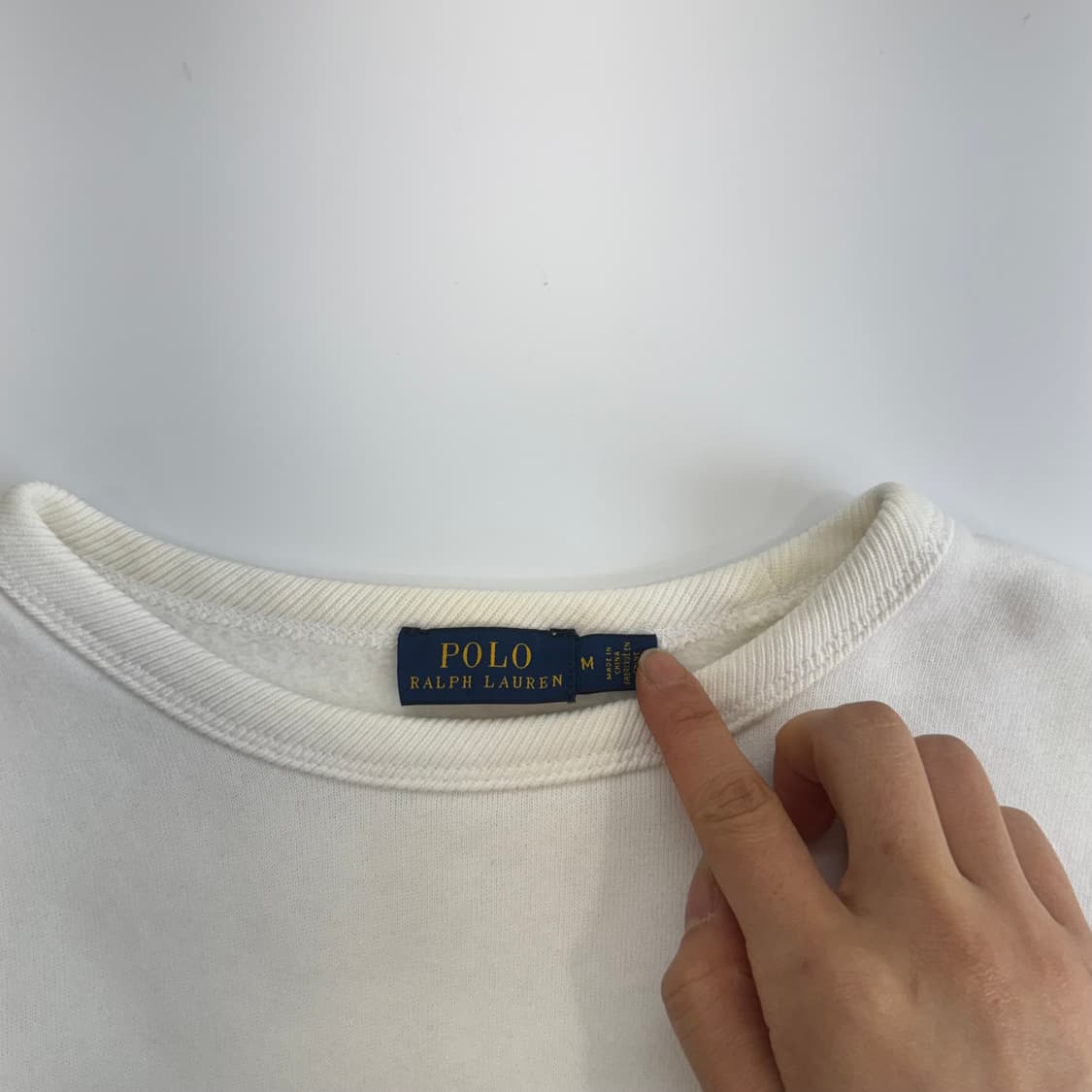 Polo 폴로 베어 로고 화이트 맨투맨 상품이미지5