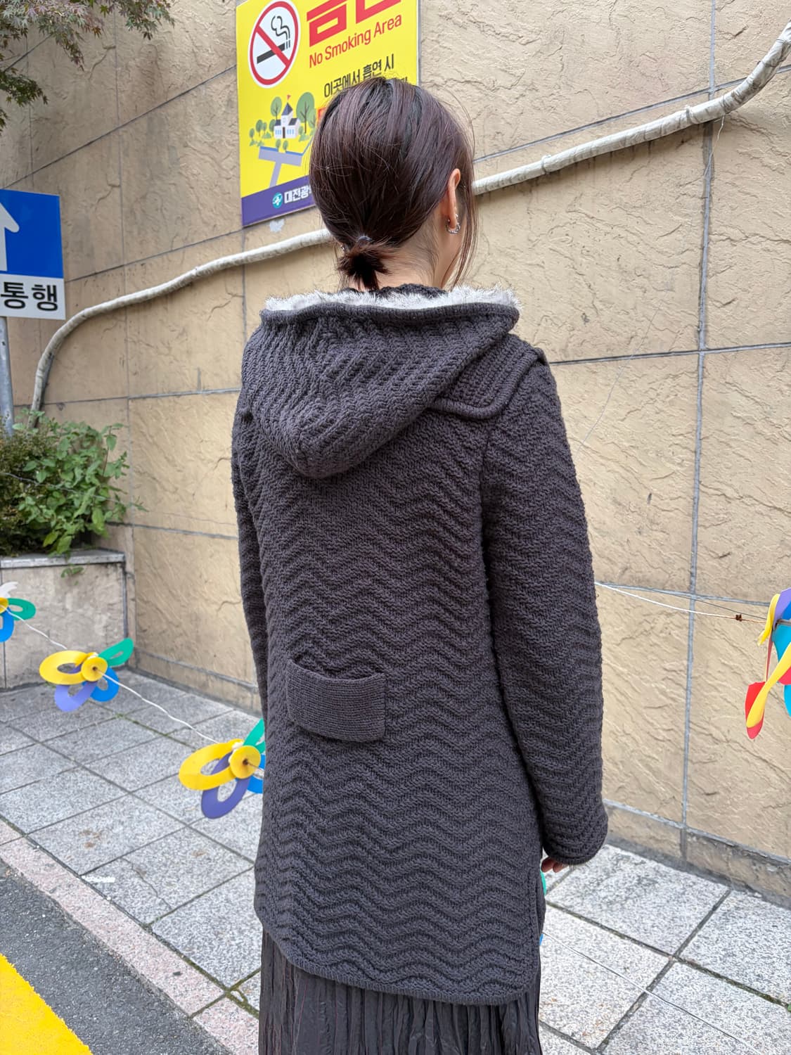 일본 빈티지 모리걸 떡볶이 니트 코트 상품이미지3