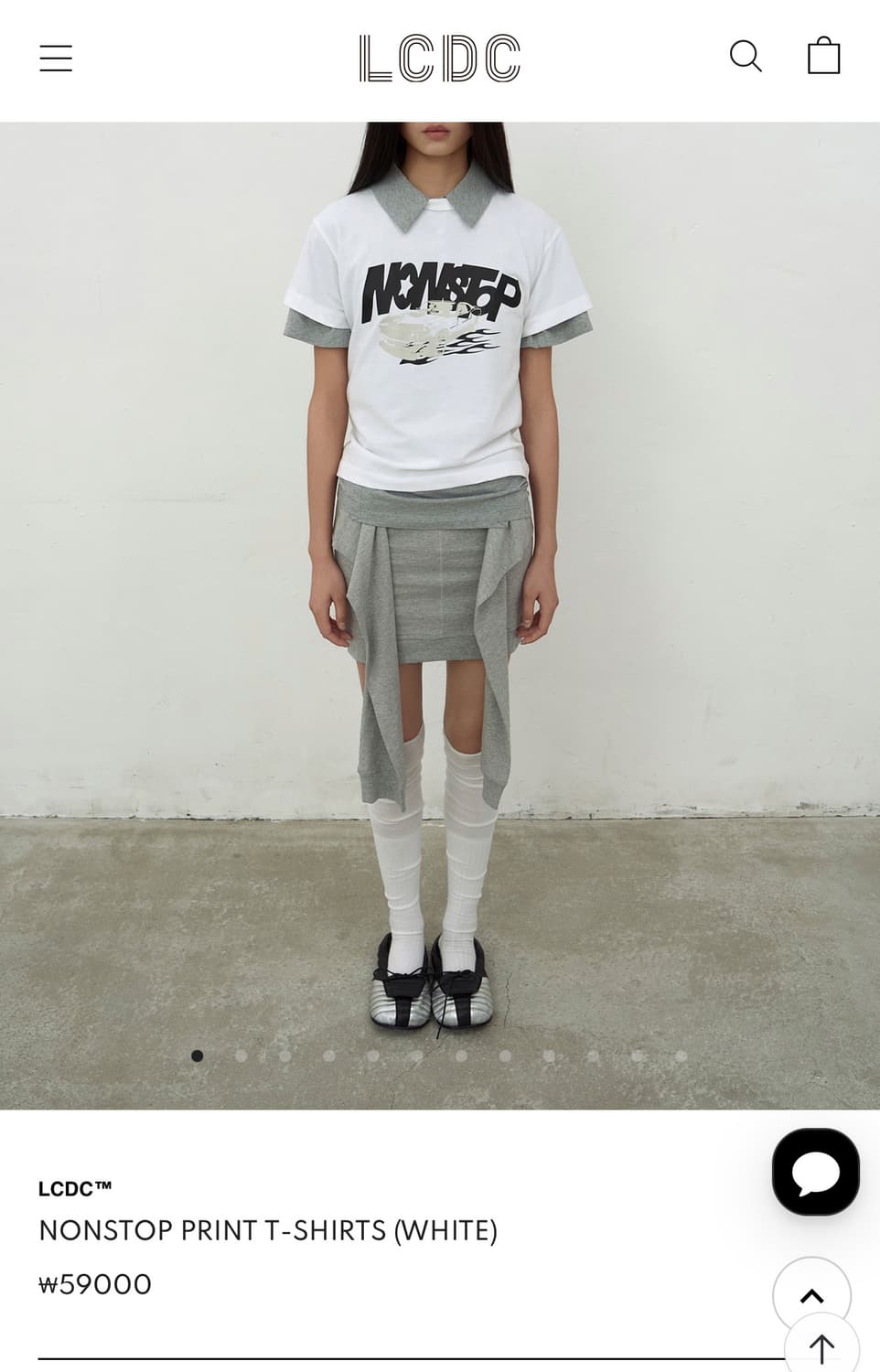 LCDC NONSTOP PRINT T-SHIRTS (WHITE) 상품이미지1