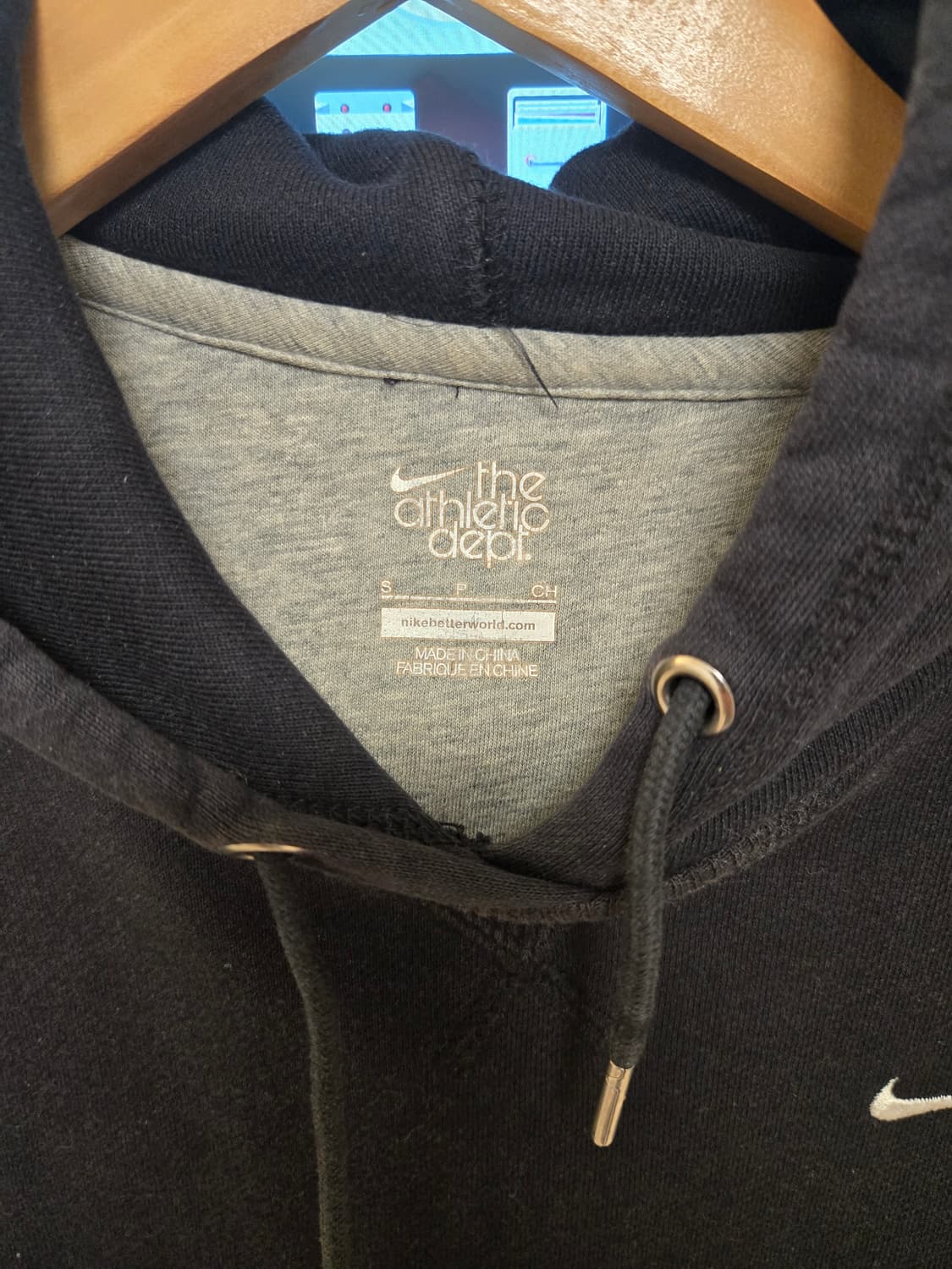 나이키 솔로 스우시 블랙 후드티 xs 상품이미지3