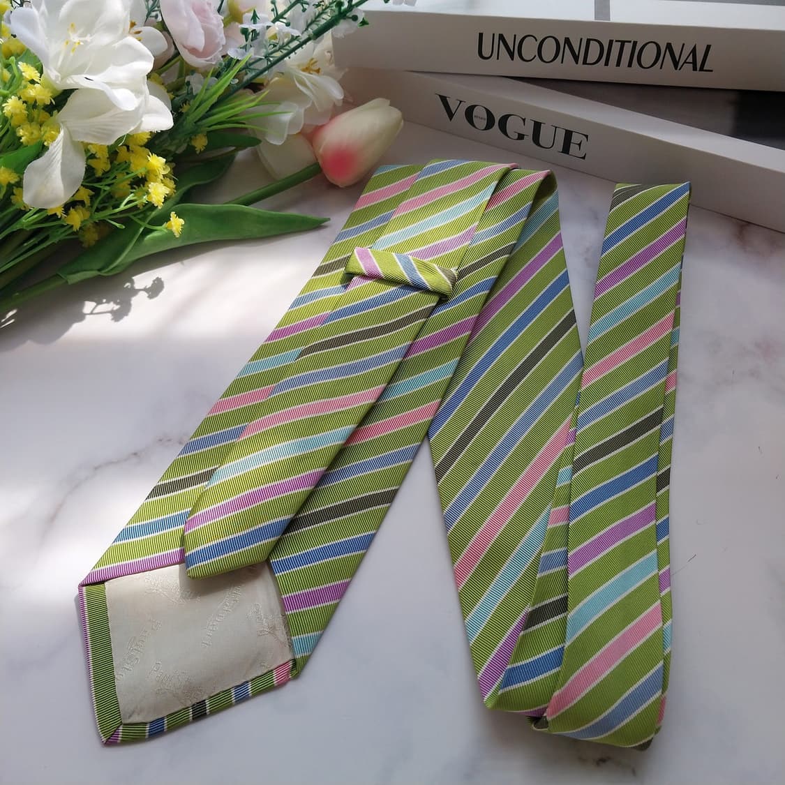폴 스튜어트 실크 코튼 스트라이프 넥타이 8cm S등급 K680
 상품이미지5