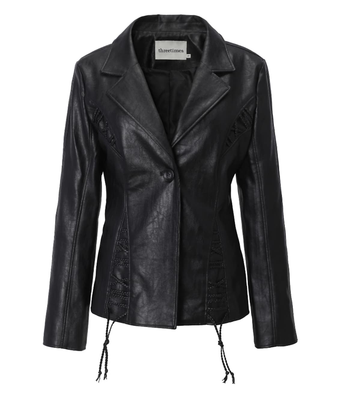Lace up leather jacket 상품이미지2