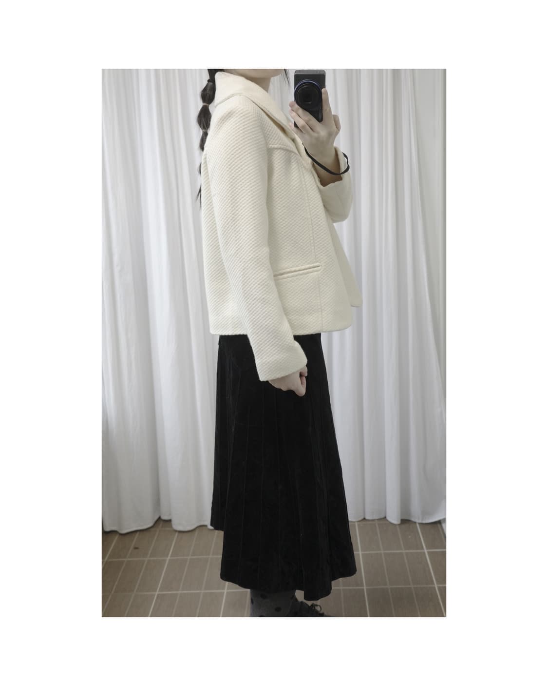 Ivory Shawl-Collar Jacket 상품이미지2