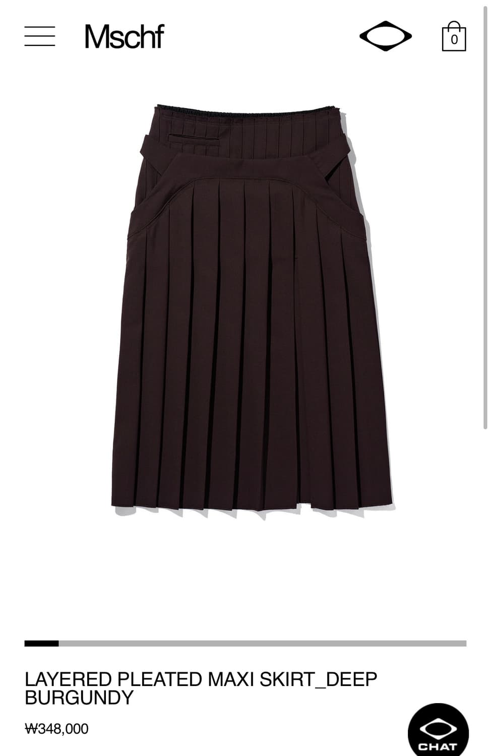 미스치프 LAYERED PLEATED MAXI SKIRT 플리츠 스커트 상품이미지4