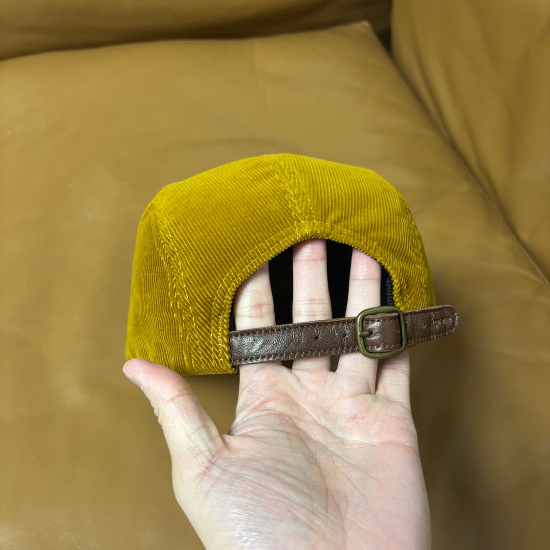 슈프림 캠프캡 모자 박스로고 코듀로이 머스타드 상품이미지7